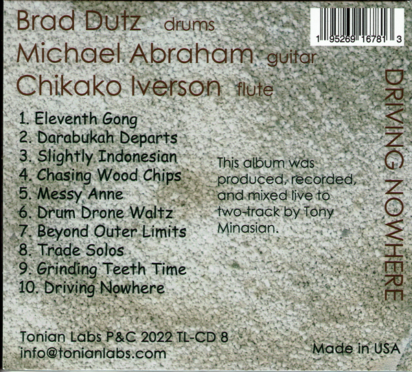 Driving Nowhere CD by Tonian Labs photo